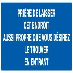 PRIERE LAISSEZ ENDROIT PROPRE Taliaplast 726641