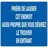 PRIERE LAISSEZ ENDROIT PROPRE Taliaplast 726641