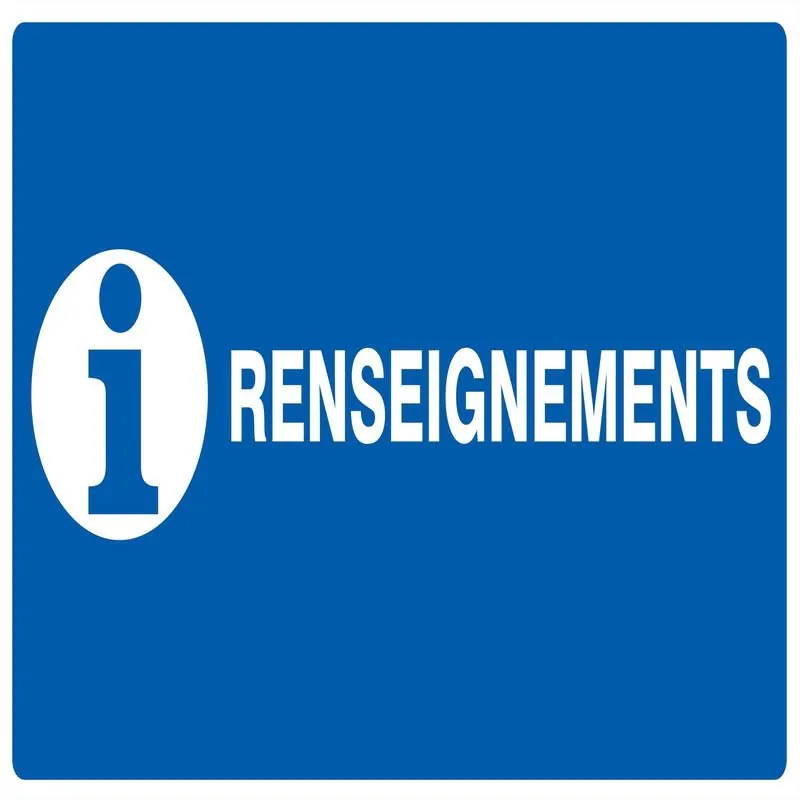 RENSEIGNEMENTS 330x200mm Taliaplast 721626