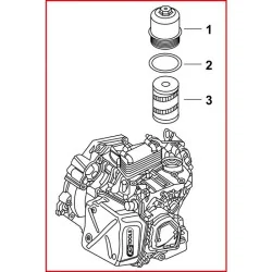 Clé pour filtre à huile de boite de vitesses DSG . 1/2" - 24 mm - L.136 mm KSTOOLS 150.9353 | 150.9353