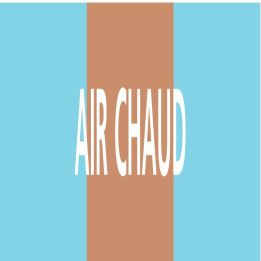 Panneau AIR CHAUD 222X37 MARQUAGE TUYA Taliaplast 731304