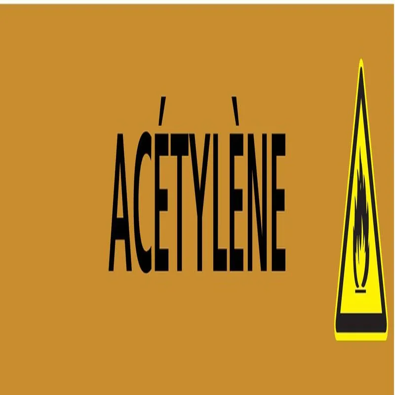 Panneau ACETYLENE 222X37 MARQUAGE TUYA Taliaplast 731501