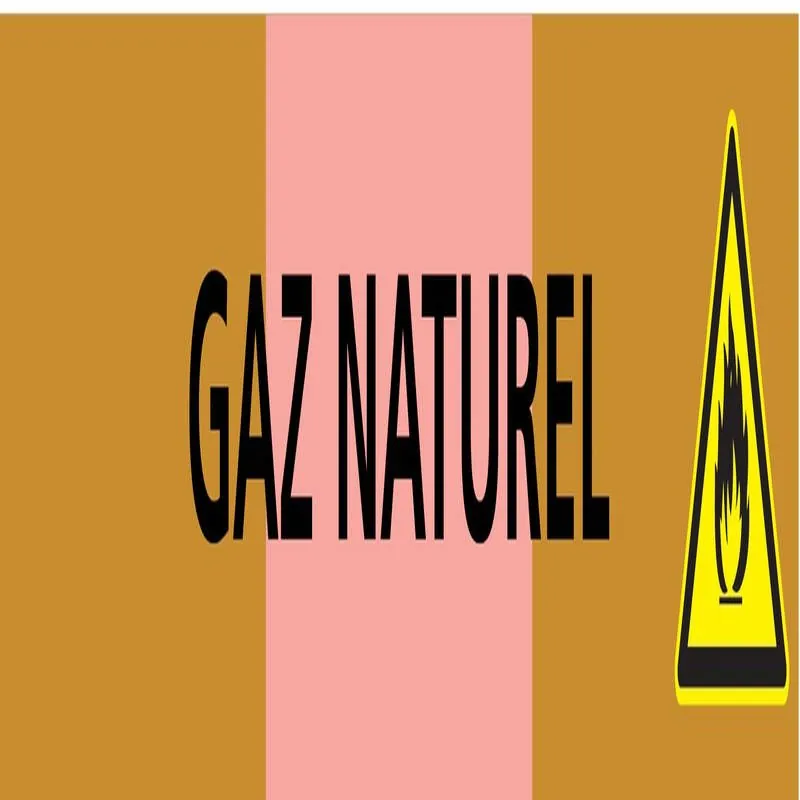 Panneau GAZ NATUREL 156X26 MARQUAGE TU Taliaplast 732527