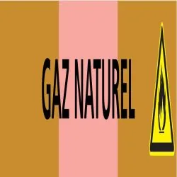 Panneau GAZ NATUREL 312X52 MARQUAGE TU Taliaplast 730527