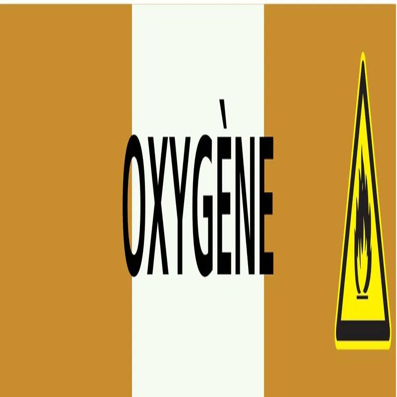 Panneau OXYGENE 222X37 MARQUAGE TUYAUT Taliaplast 731541