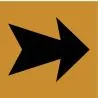 Panneau FLECHE 222X37 MARQUAGE TUYAUTE Taliaplast 731555