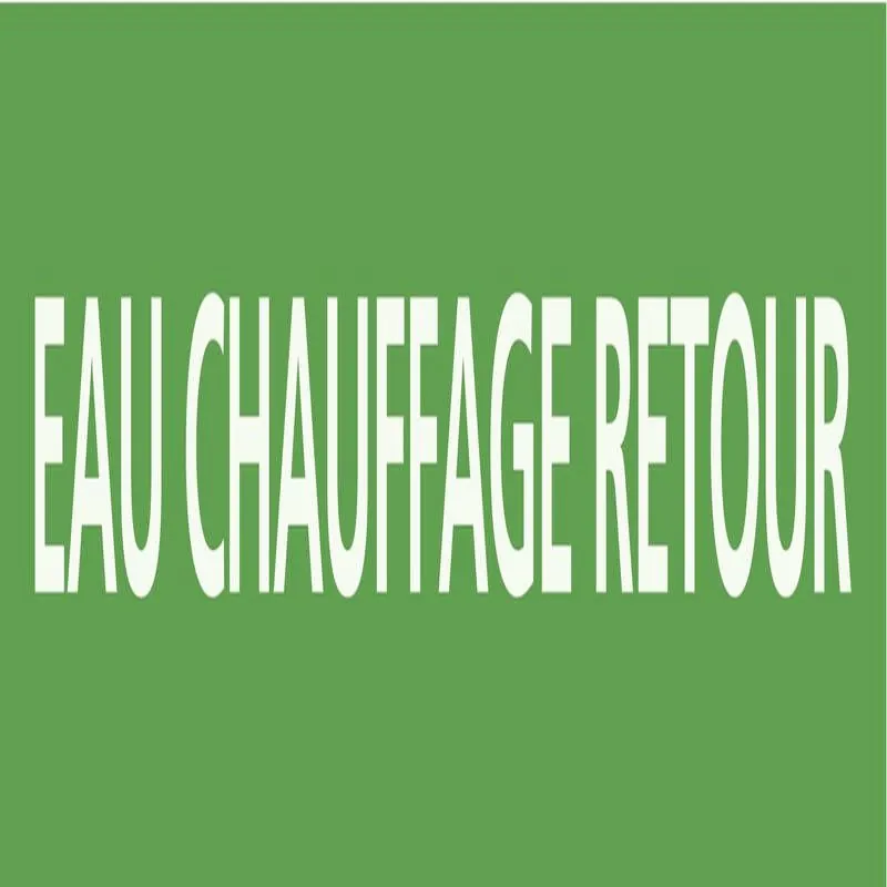 Panneau EAU CHAUFFAGE RETOUR 312x52mm Taliaplast 730138