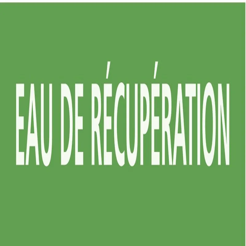 Panneau EAU DE RÉCUPÉRATION 222x37mm ( Taliaplast 731146