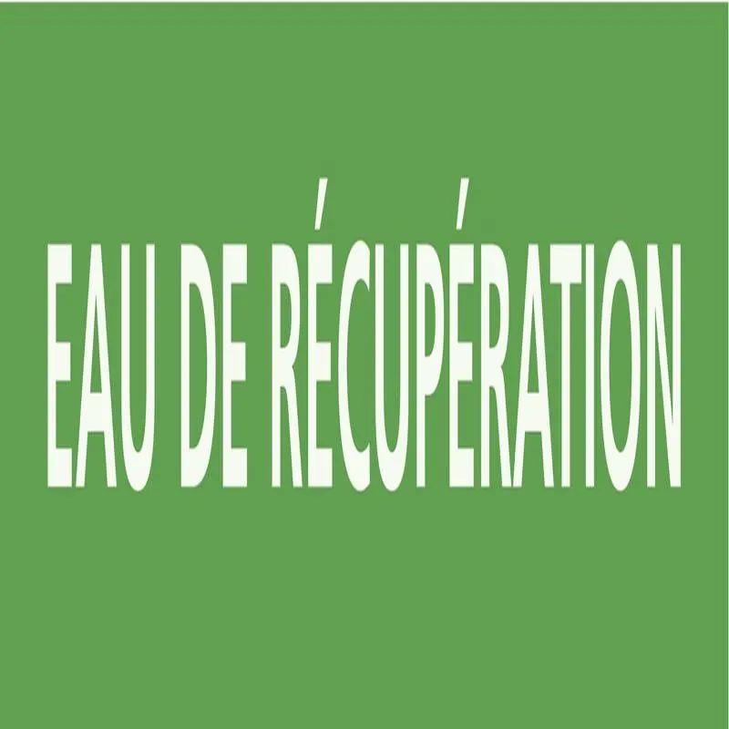 Panneau EAU DE RÉCUPÉRATION 312x52mm ( Taliaplast 730146