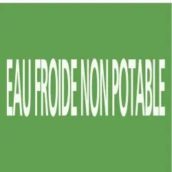 Panneau EAU FROIDE NON POTABLE 156X26 Taliaplast 732168