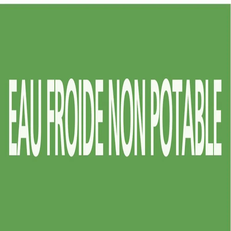 Panneau EAU FROIDE NON POTABLE 156X26 Taliaplast 732168