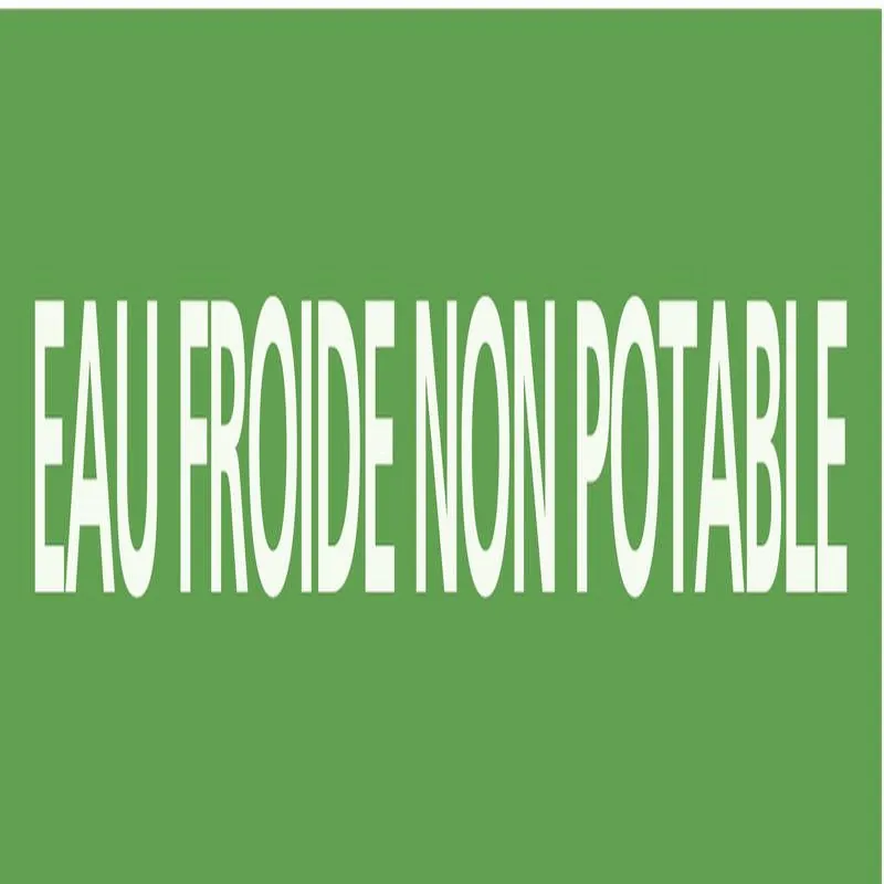 Panneau EAU FROIDE NON POTBLE 222X37 M Taliaplast 731168