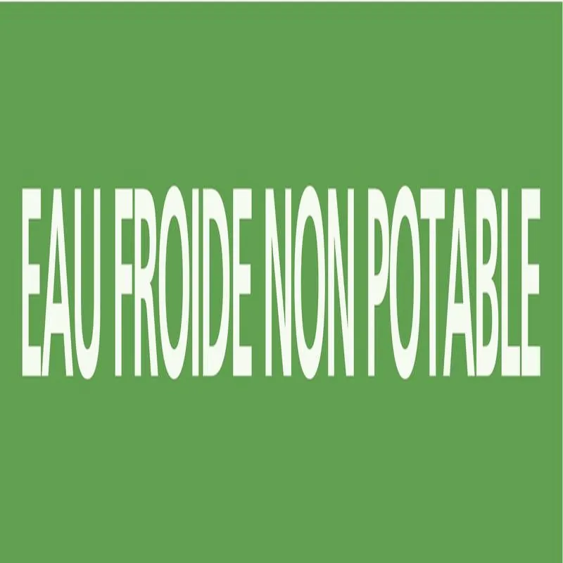 Panneau EAU FROIDE NON POTABLE 312X52 Taliaplast 730168