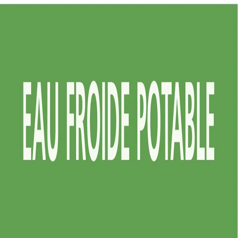 Panneau EAU FROIDE POTABLE 156x26mm (2 Taliaplast 732169