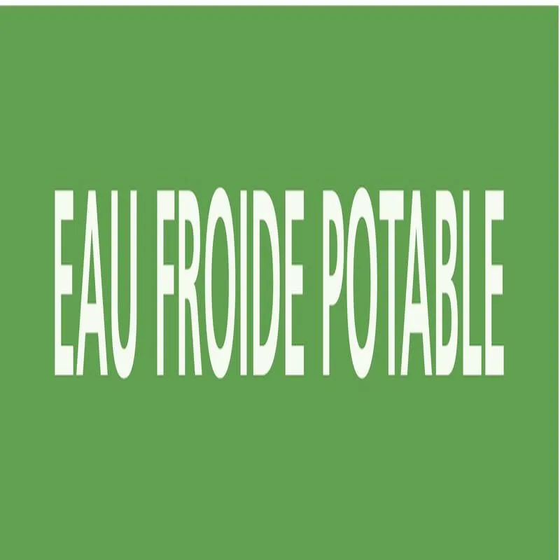 Panneau EAU FROIDE POTABLE 222X37 MARQ Taliaplast 731169