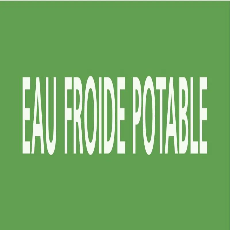 Panneau EAU FROIDE POTABLE 312x52mm (1 Taliaplast 730169
