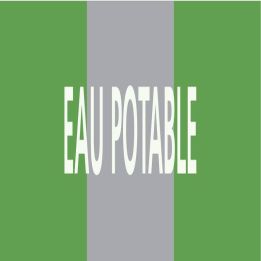 Panneau EAU POTABLE 312x52mm (10 ADHES Taliaplast 730186