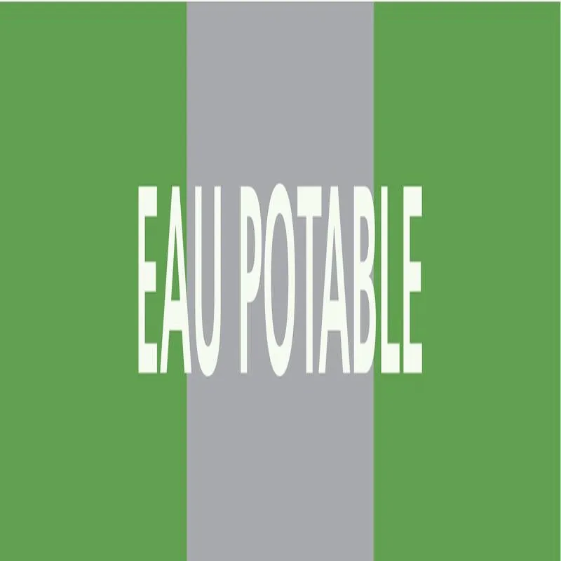 Panneau EAU POTABLE 312x52mm (10 ADHES Taliaplast 730186