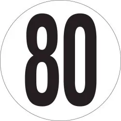 Panneau VITESSE LIMITEE A 80 KM/H ADHE Taliaplast 628222