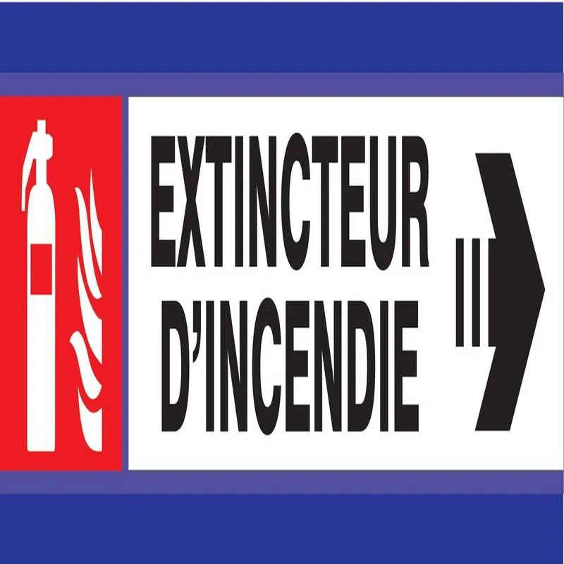 Panneau EXTINCTEUR FLECHE A DROITE D-S Taliaplast 630103