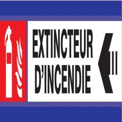Panneau EXTINCTEUR FLECHE A GAUCHE D-S Taliaplast 630104