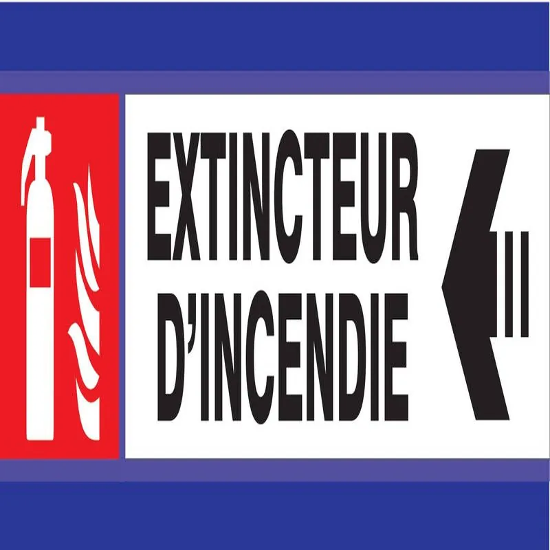 Panneau EXTINCTEUR FLECHE A GAUCHE D-S Taliaplast 630104