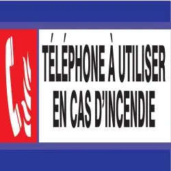 Panneau TELEPHONE D'INCENDIE D-SIGN 18 Taliaplast 630105