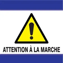Panneau ATTENTION A LA MARCHE D-SIGN 1 Taliaplast 637301