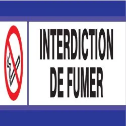 Panneau DEFENSE DE FUMER D-SIGN 180X45 Taliaplast 630201