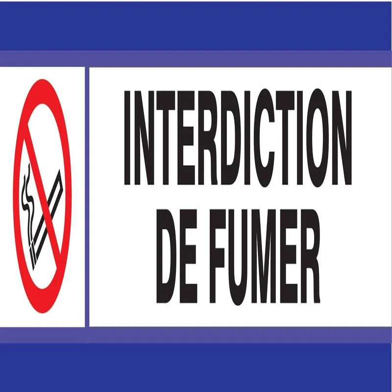 Panneau DEFENSE DE FUMER D-SIGN 180X45 Taliaplast 630201