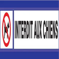 Panneau INTERDIT AUX CHIENS D-SIGN 180 Taliaplast 630205