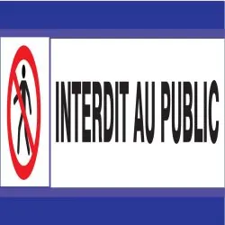 Panneau INTERDIT AU PUBLIC D-SIGN 180X Taliaplast 630203