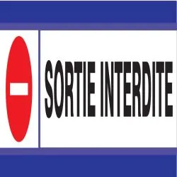 Panneau SORTIE INTERDITE D-SIGN 180X45 Taliaplast 630204