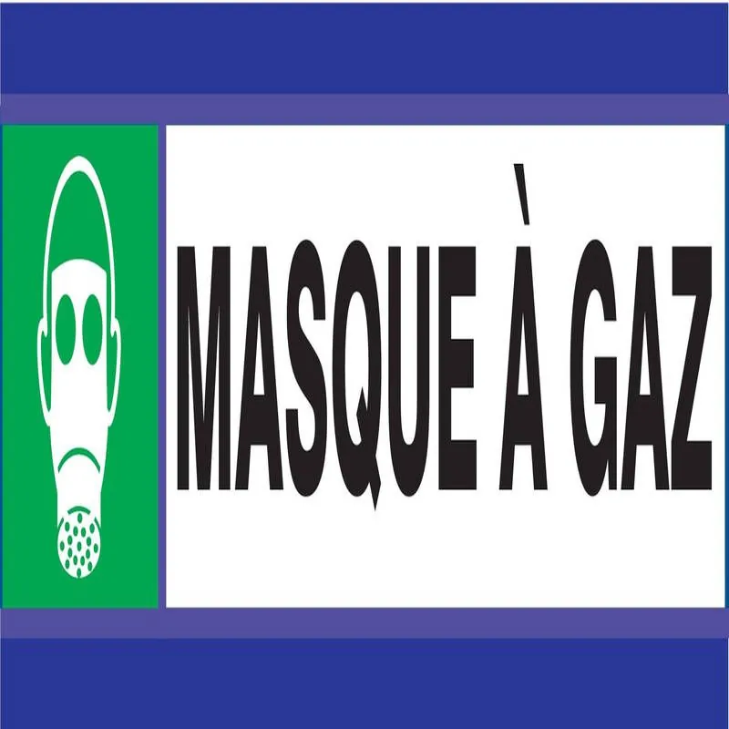 Panneau MASQUE A GAZ D-SIGN 180X45 Taliaplast 630405