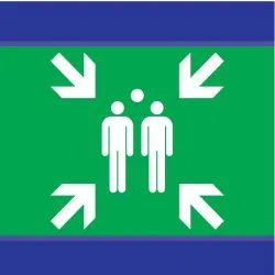 Panneau POINT DE RASSEMBLEMENT D-SIGN Taliaplast 637407