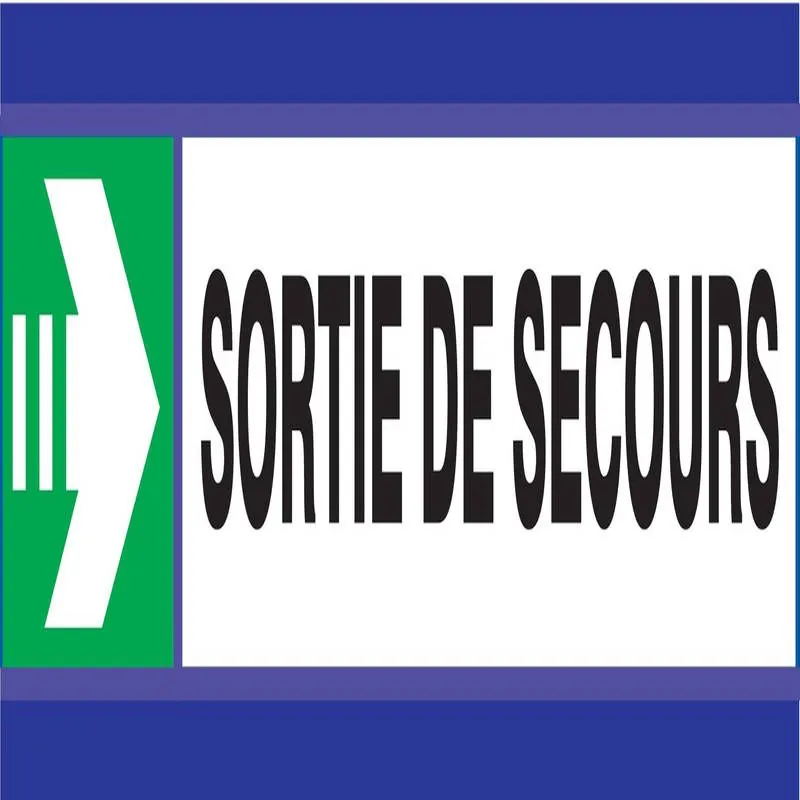Panneau SORTIE SECOURS FLECHE A DROITE Taliaplast 630409