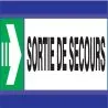 Panneau SORTIE SECOURS FLECHE A DROITE Taliaplast 630409