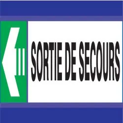 Panneau SORTIE SECOURS FLECHE A GAUCHE Taliaplast 630410