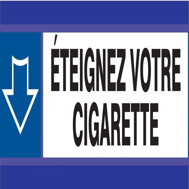 Panneau ETEIGNEZ VOTRE CIGARETTE D-SIG Taliaplast 630504