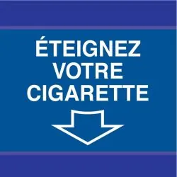 Panneau ETEIGNEZ VOTRE CIGARETTE D-SIG Taliaplast 637504