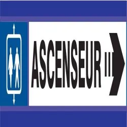 Panneau ASCENSEUR FLECHE A DROITE D-SI Taliaplast 630603