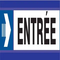 Panneau ENTREE FLECHE A DROITE D-SIGN Taliaplast 630608