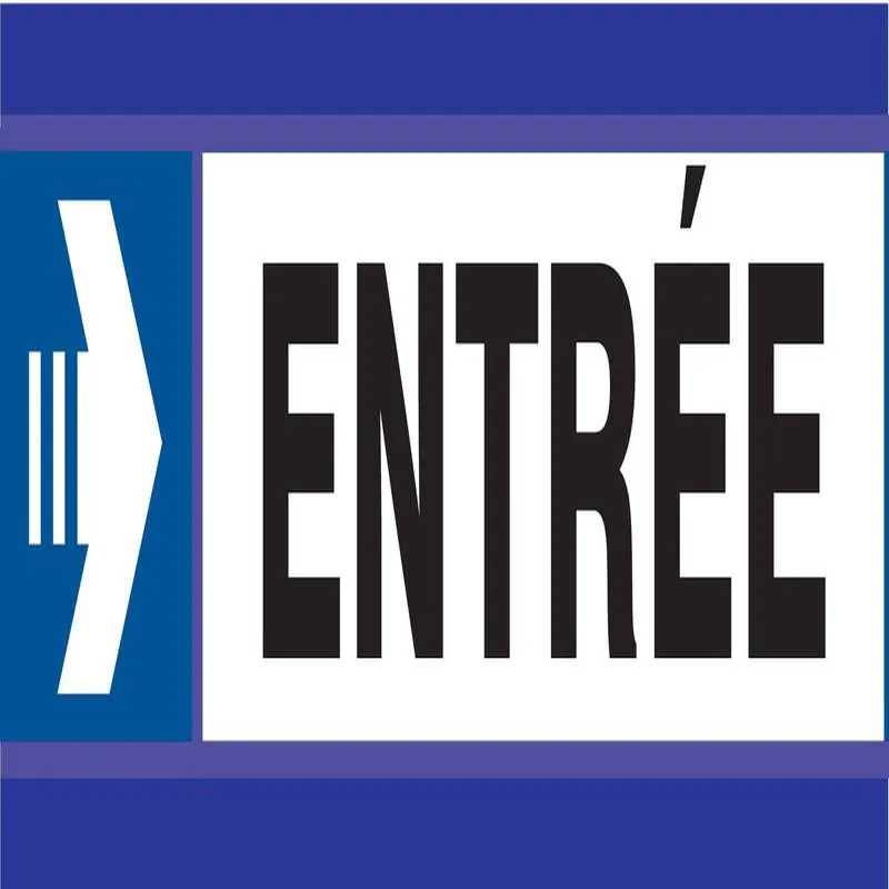 Panneau ENTREE FLECHE A DROITE D-SIGN Taliaplast 630608