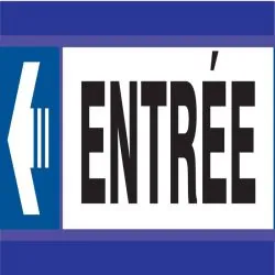 Panneau ENTREE FLECHE A GAUCHE D-SIGN Taliaplast 630609
