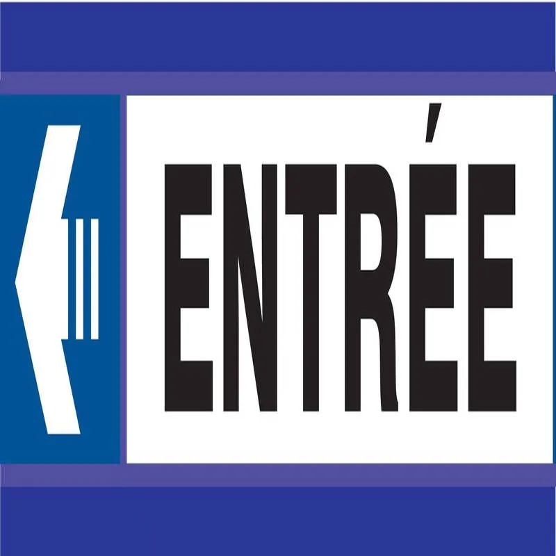 Panneau ENTREE FLECHE A GAUCHE D-SIGN Taliaplast 630609