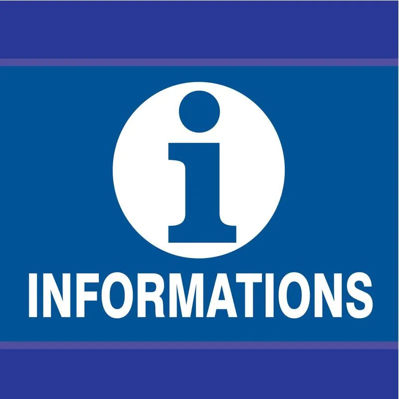 Panneau INFORMATIONS D-SIGN 100x100 Taliaplast 637615