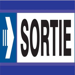Panneau SORTIE FLECHE A DROITE D-SIGN Taliaplast 630627