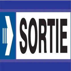 Panneau SORTIE FLECHE A DROITE D-SIGN Taliaplast 630627