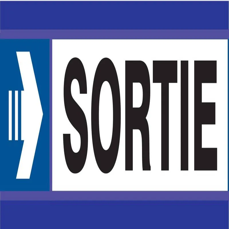 Panneau SORTIE FLECHE A DROITE D-SIGN Taliaplast 630627