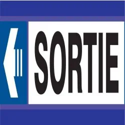 Panneau SORTIE FLECHE A GAUCHE D-SIGN Taliaplast 630628